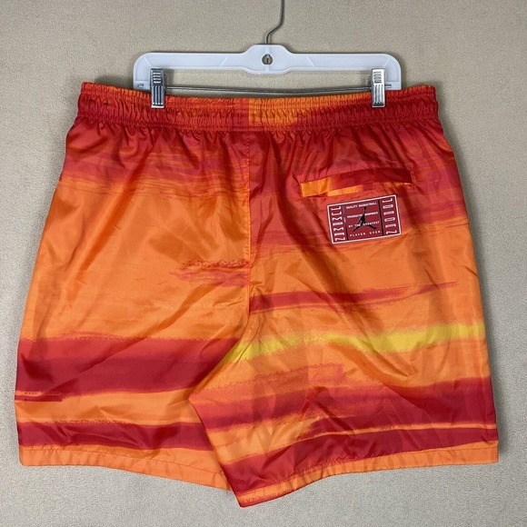Jordan Shorts Mens Extra‎ Large Orange Red Jumpman Logo Zip Basketball Adult - Picture 12 of 13